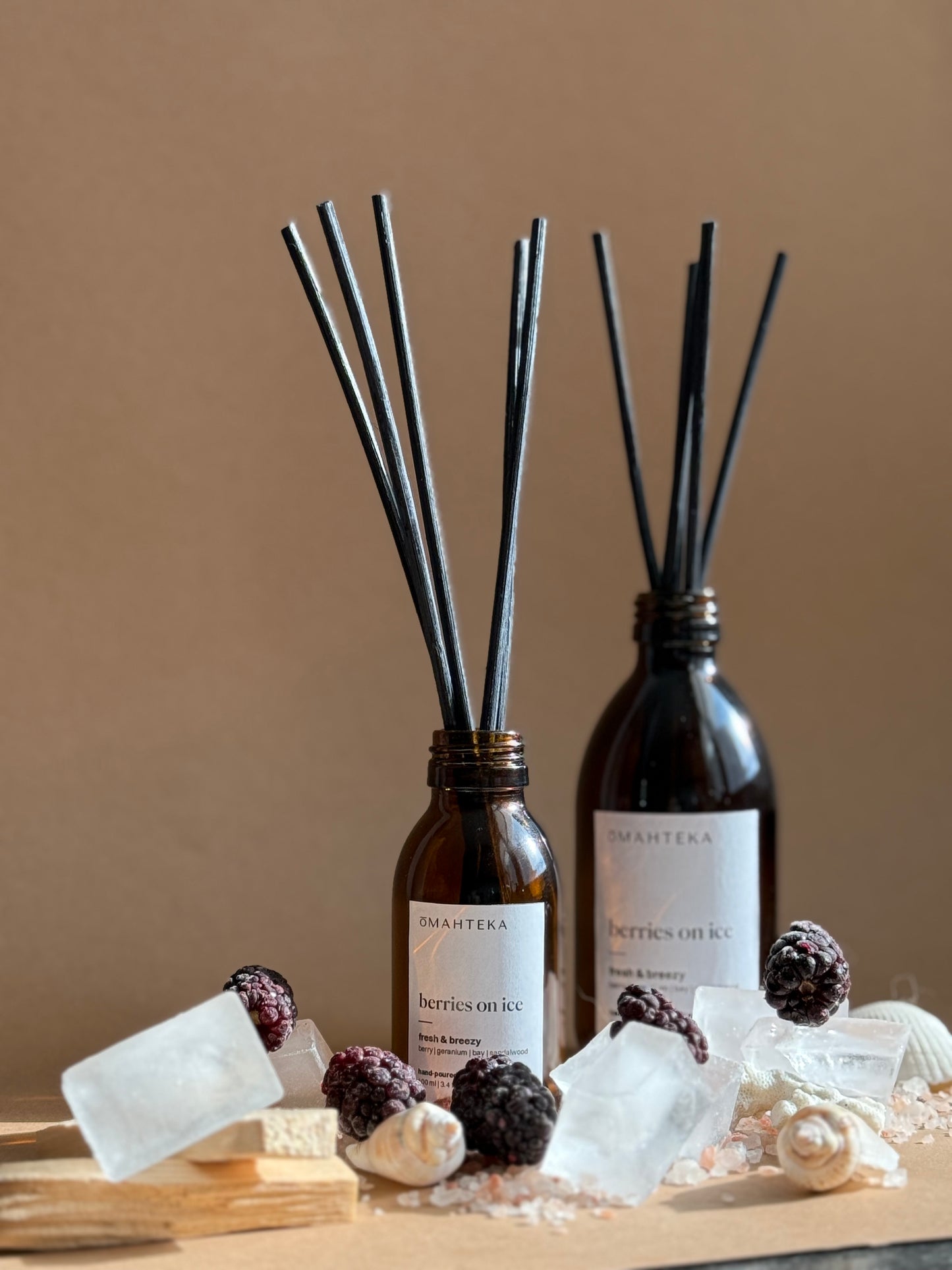 Aromatizator de cameră Omahteka Berries on Ice cu aromă revigorantă, ideal pentru living, dormitor sau spații de relaxare.