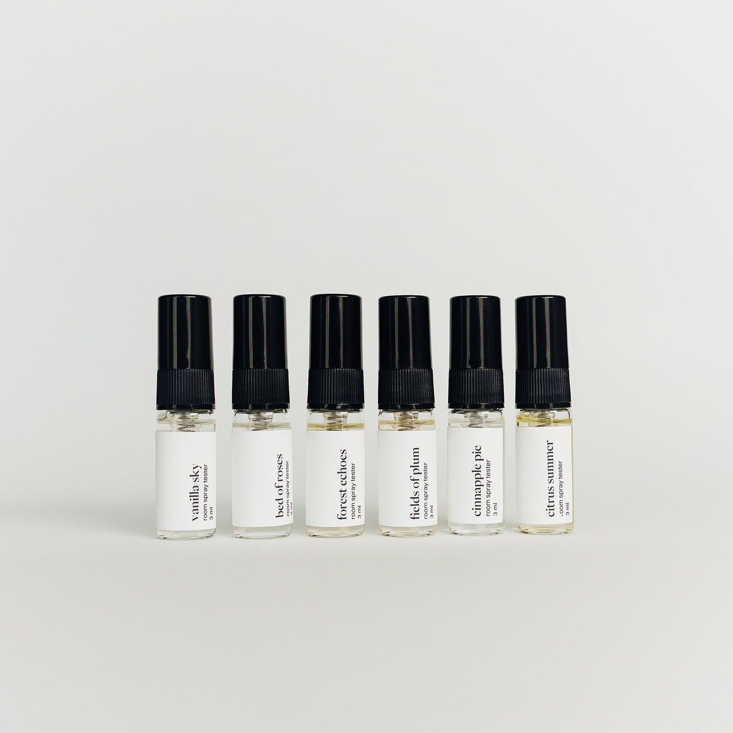 Discovery Set Vol. 1 - 6 mostre parfumuri de cameră Omahteka, spray 3ml: Citrus Summer, Cinnapple Pie, Fields of Plum, Vanilla Sky, Bed of Roses, Forest Echoes
