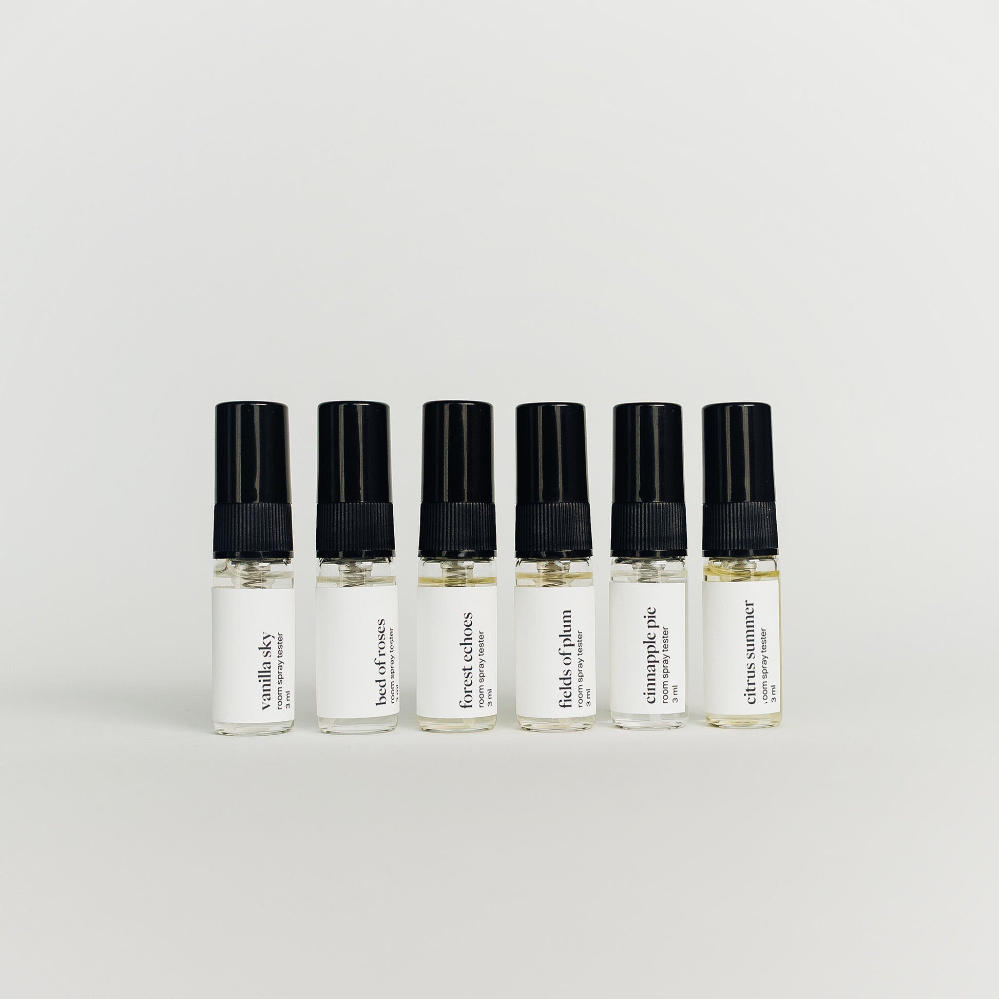 Discovery Set Vol. 1 - 6 mostre parfumuri de cameră Omahteka, spray 3ml: Citrus Summer, Cinnapple Pie, Fields of Plum, Vanilla Sky, Bed of Roses, Forest Echoes