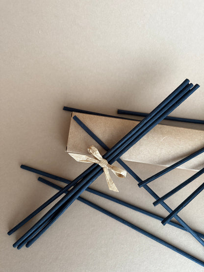 Bețișoare pentru difuzor de parfum din ratan natural negru, cu grosime de 4 mm, pentru difuzare intensă a parfumului de cameră