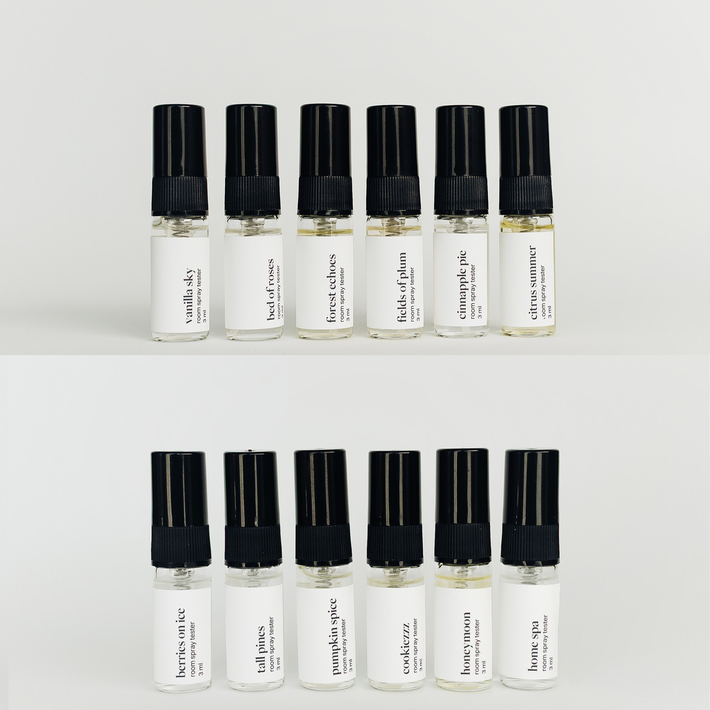 Discovery Set Full Collection Omahteka cu toate cele 12 mini sticluțe de parfum de cameră de 3ml, colecția completă de eșantioane pentru a descoperi toate aromele disponibile.