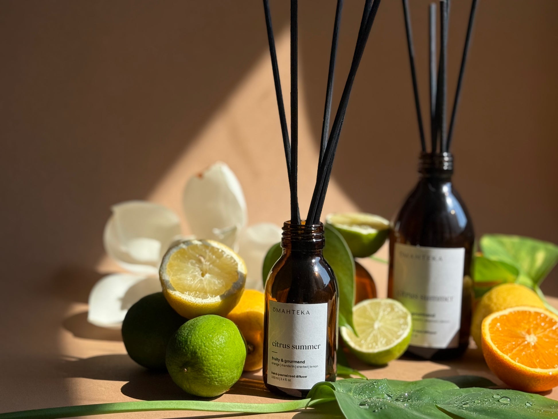 Parfum de cameră Citrus Summer cu note de vârf citrice – lamaie si lime, ideal pentru aromaterapie si revitalizarea locuinței.